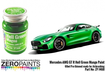 ZEROPAINTS ZP-1468 Mercedes AMG GT R Hell Green (Matt) Paint 60ml