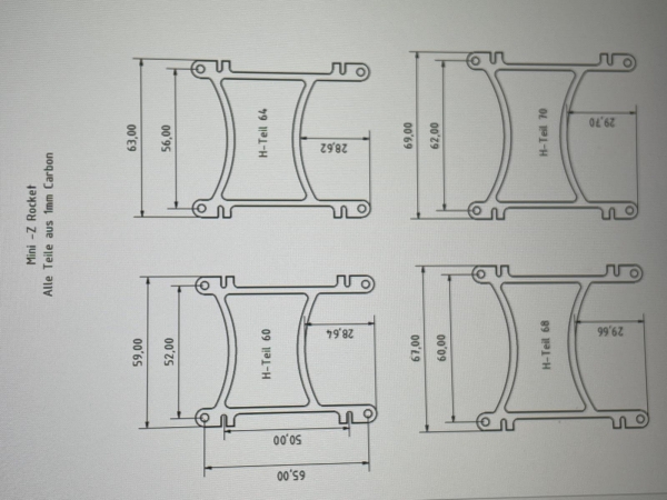 Carbon for Mini Z Rocket  Chassis